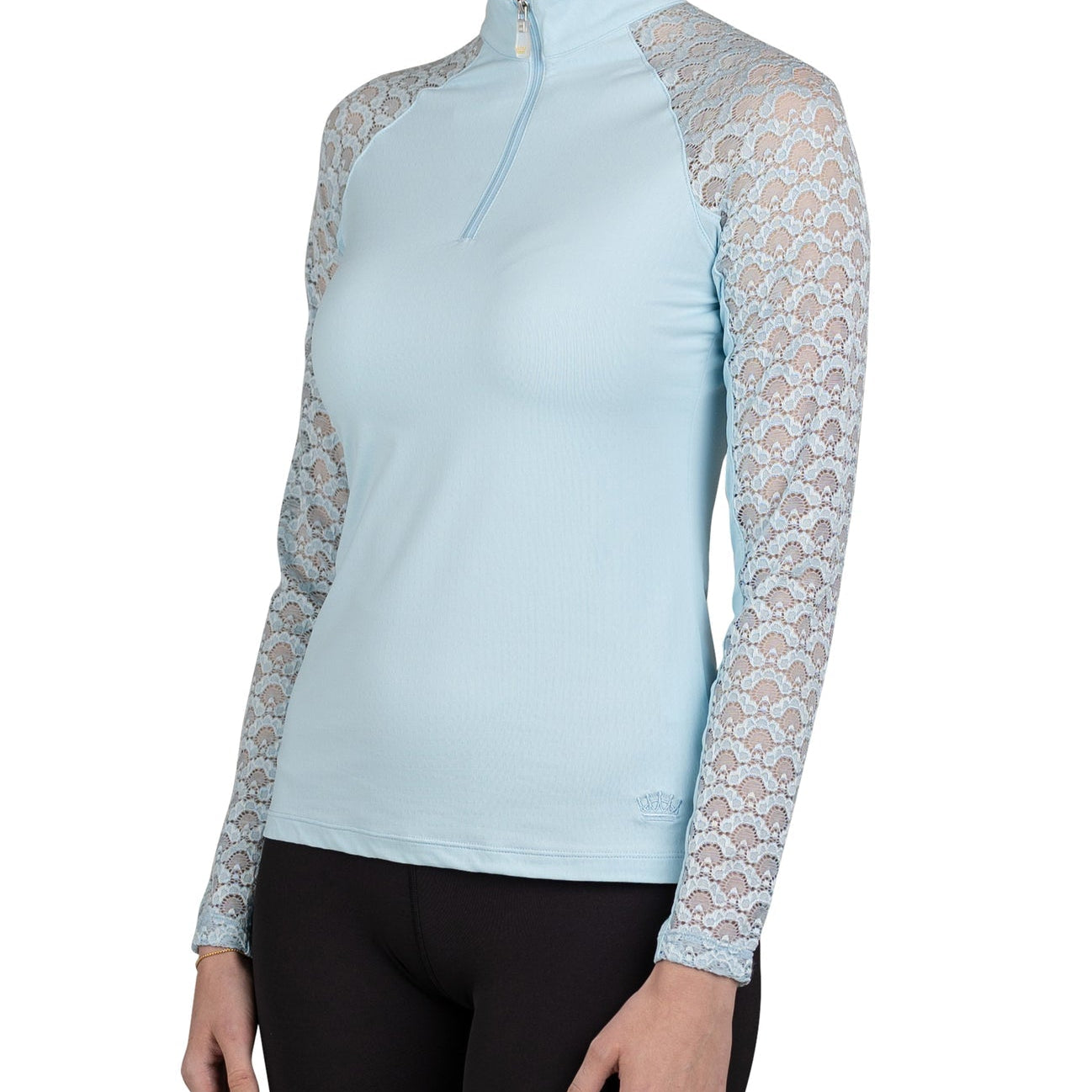 Kastel Denmark Light Blue Lace Long Sleeve Raglan - Kastel Denmark - Equiluxe Tack