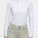 Kastel Denmark Lithograph Leaf Tailored Long Sleeve White Show Shirt - Kastel Denmark - Equiluxe Tack