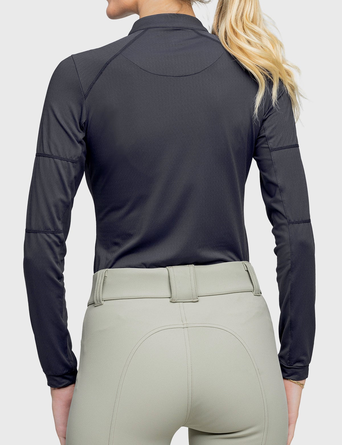 Kastel Denmark Long Sleeve Black Paneled Solid 1/4 Zip Shirt - Kastel Denmark - Equiluxe Tack