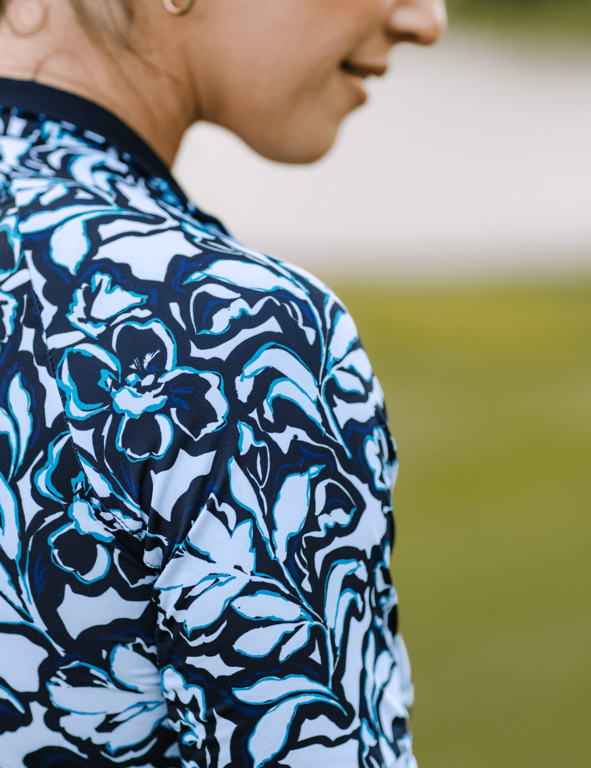 Kastel Denmark Long Sleeve Blue Floral 1/4 Zip Shirt - Kastel Denmark - Equiluxe Tack