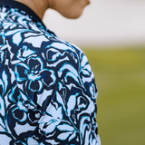 Kastel Denmark Long Sleeve Blue Floral 1/4 Zip Shirt - Kastel Denmark - Equiluxe Tack