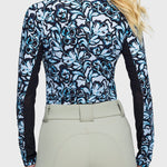 Kastel Denmark Long Sleeve Blue Floral 1/4 Zip Shirt - Kastel Denmark - Equiluxe Tack