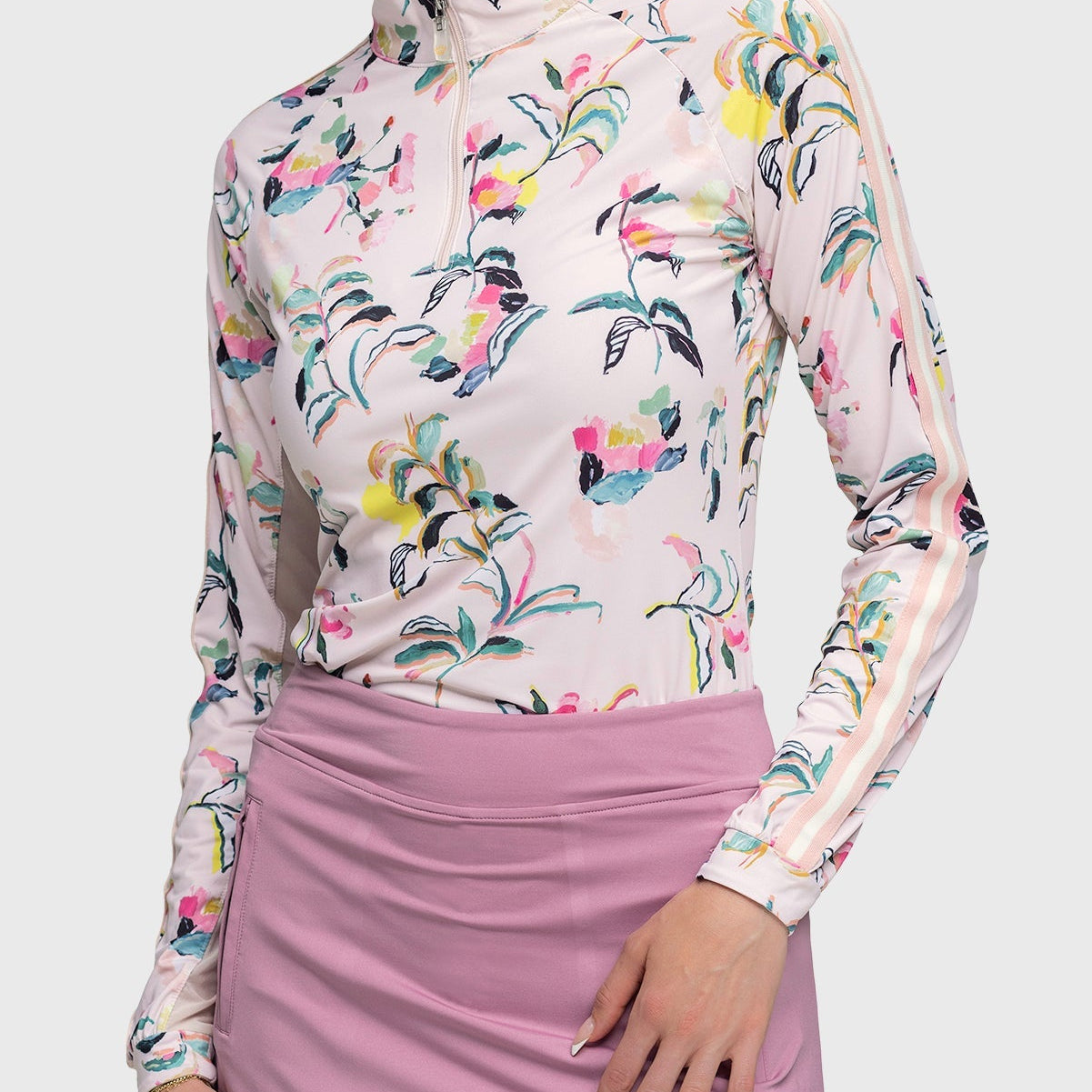 Kastel Denmark Long Sleeve Coral Garden Blooms 1/4 Zip - Kastel Denmark - Equiluxe Tack