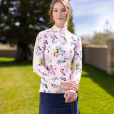 Kastel Denmark Long Sleeve Coral Garden Blooms 1/4 Zip - Kastel Denmark - Equiluxe Tack