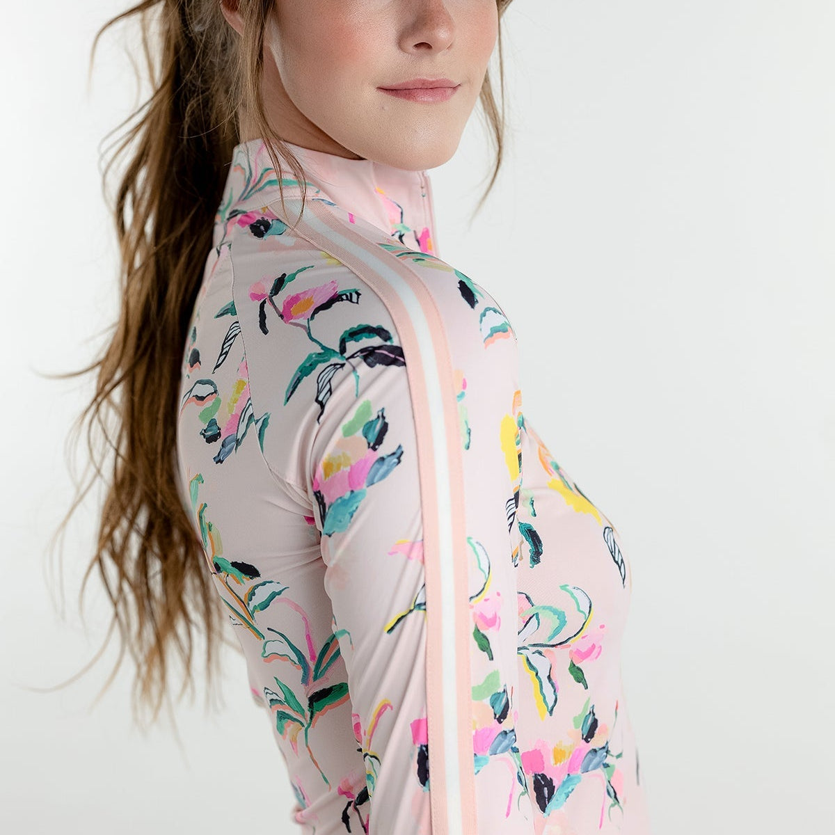 Kastel Denmark Long Sleeve Coral Garden Blooms 1/4 Zip - Kastel Denmark - Equiluxe Tack