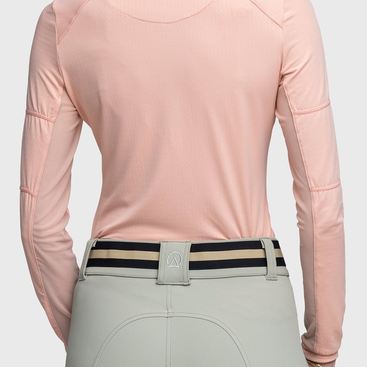 Kastel Denmark Long Sleeve Coral Paneled Solid 1/4 Zip - Kastel Denmark - Equiluxe Tack