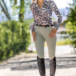 Kastel Denmark Long Sleeve Cream & Black Floral With Rose Gold 1/4 Zip - Kastel Denmark - Equiluxe Tack