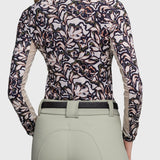 Kastel Denmark Long Sleeve Cream & Black Floral With Rose Gold 1/4 Zip - Kastel Denmark - Equiluxe Tack