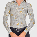 Kastel Denmark Long Sleeve Dove Vintage Jacobean 1/4 Zip Sun Shirt - Kastel Denmark - Equiluxe Tack