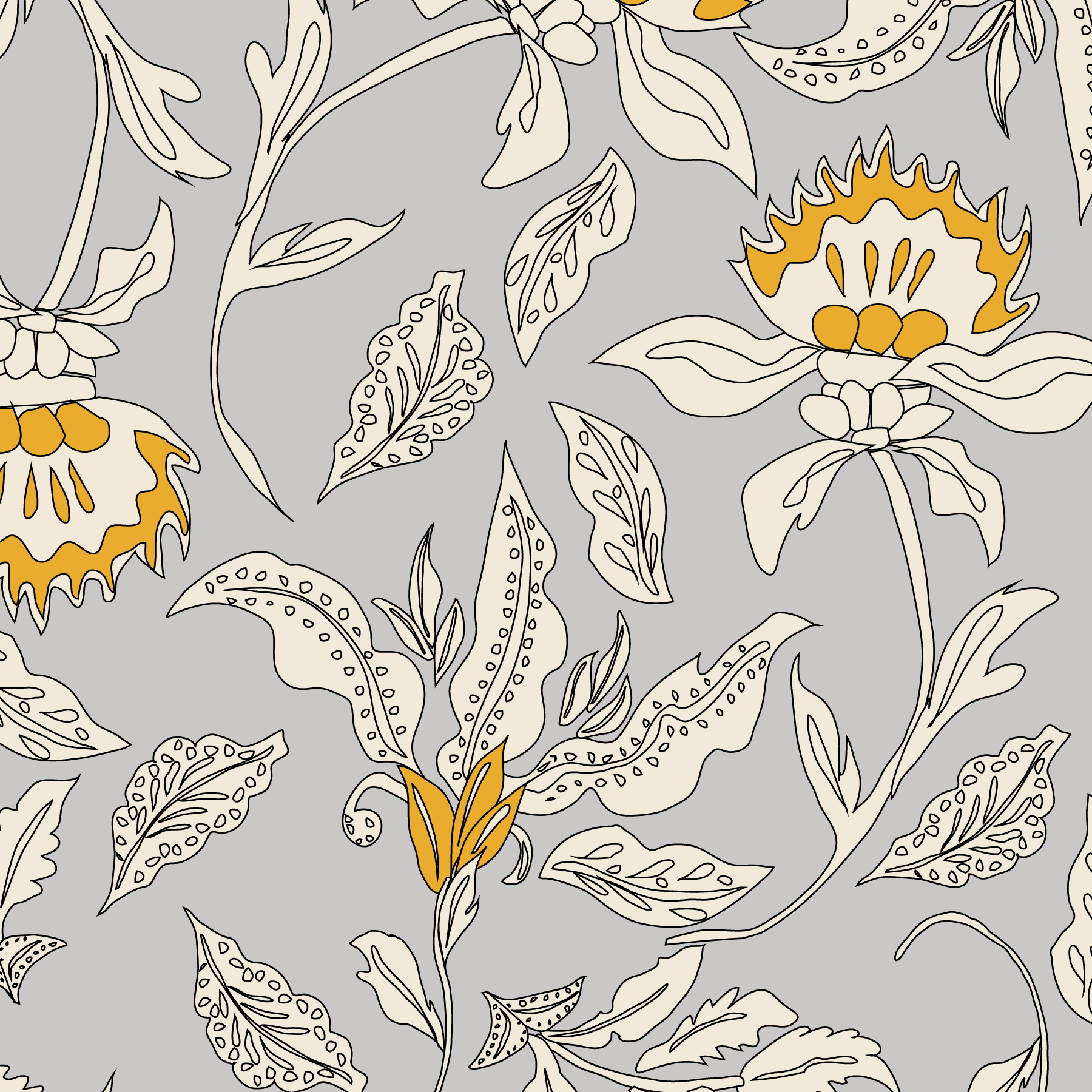 Kastel Denmark Long Sleeve Dove Vintage Jacobean Crewneck Sweater - Kastel Denmark - Equiluxe Tack