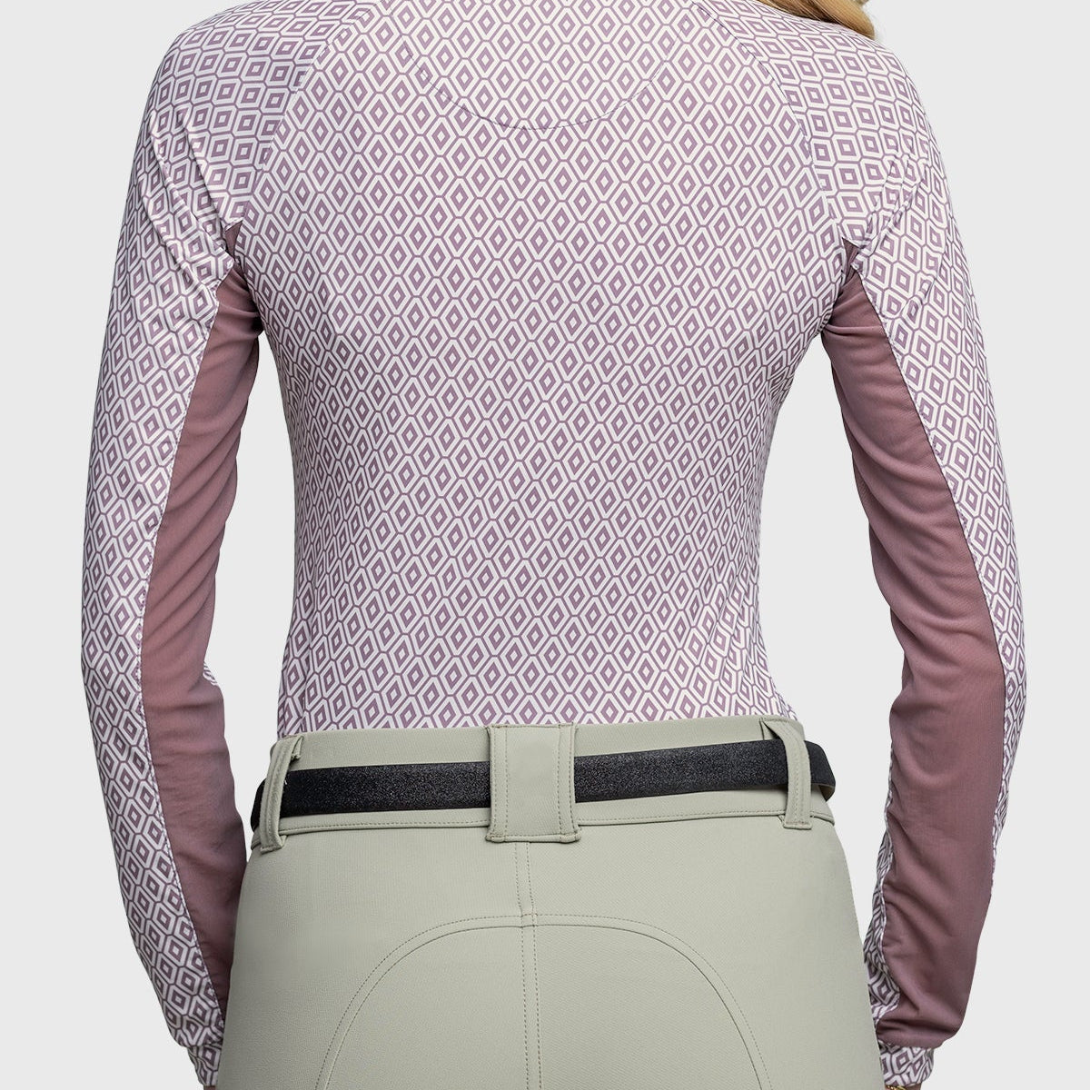 Kastel Denmark Long Sleeve Dusty Mauve Geometric 1/4 Zip - Kastel Denmark - Equiluxe Tack