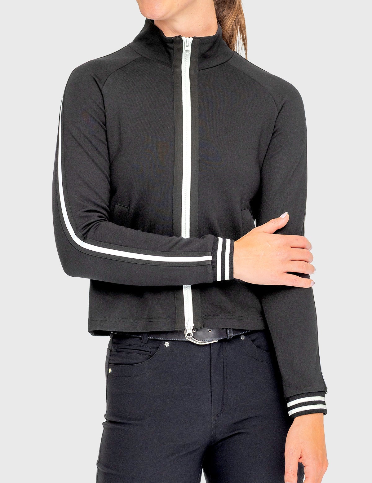 Kastel Denmark Long Sleeve Full Zip Black Track Jacket - Kastel Denmark - Equiluxe Tack