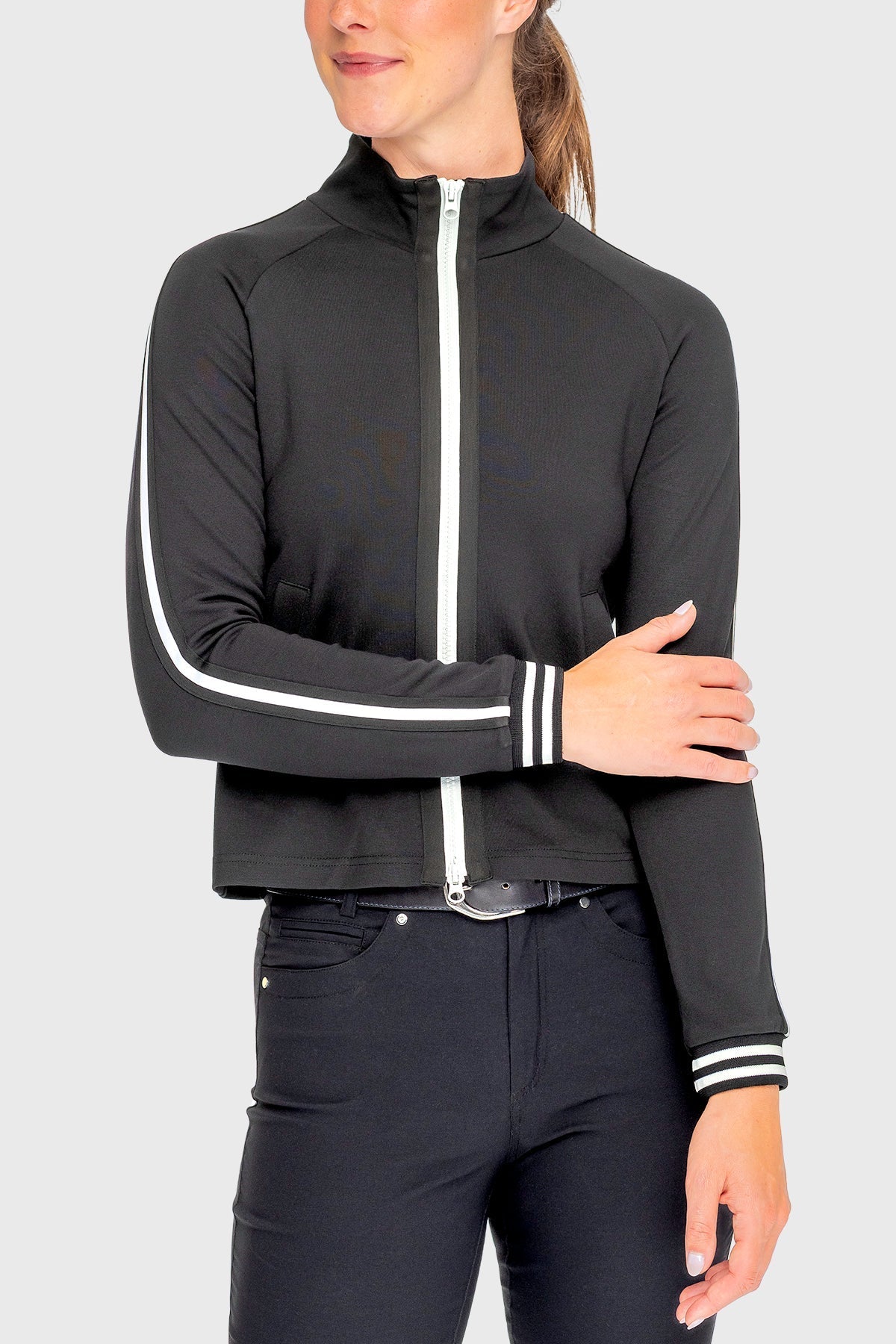 Kastel Denmark Long Sleeve Full Zip Black Track Jacket - Kastel Denmark - Equiluxe Tack