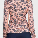 Kastel Denmark Long Sleeve Jacobean Peach Floral 1/4 Zip - Kastel Denmark - Equiluxe Tack