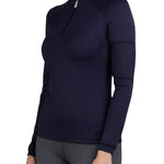 Kastel Denmark Long Sleeve Navy Paneled Solid 1/4 Zip - Kastel Denmark - Equiluxe Tack