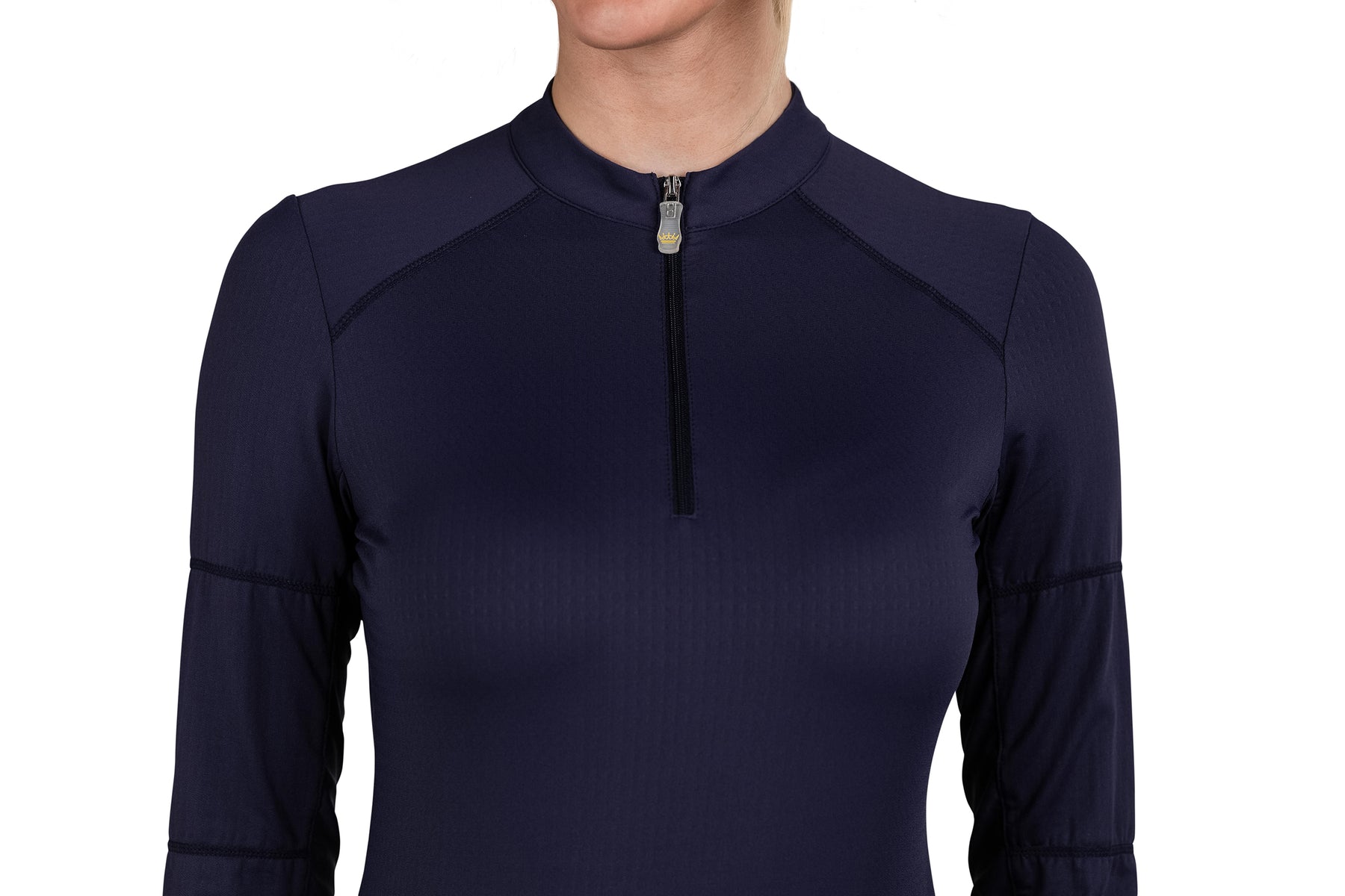 Kastel Denmark Long Sleeve Navy Paneled Solid 1/4 Zip - Kastel Denmark - Equiluxe Tack