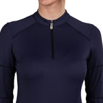 Kastel Denmark Long Sleeve Navy Paneled Solid 1/4 Zip - Kastel Denmark - Equiluxe Tack