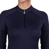 Kastel Denmark Long Sleeve Navy Paneled Solid 1/4 Zip - Kastel Denmark - Equiluxe Tack