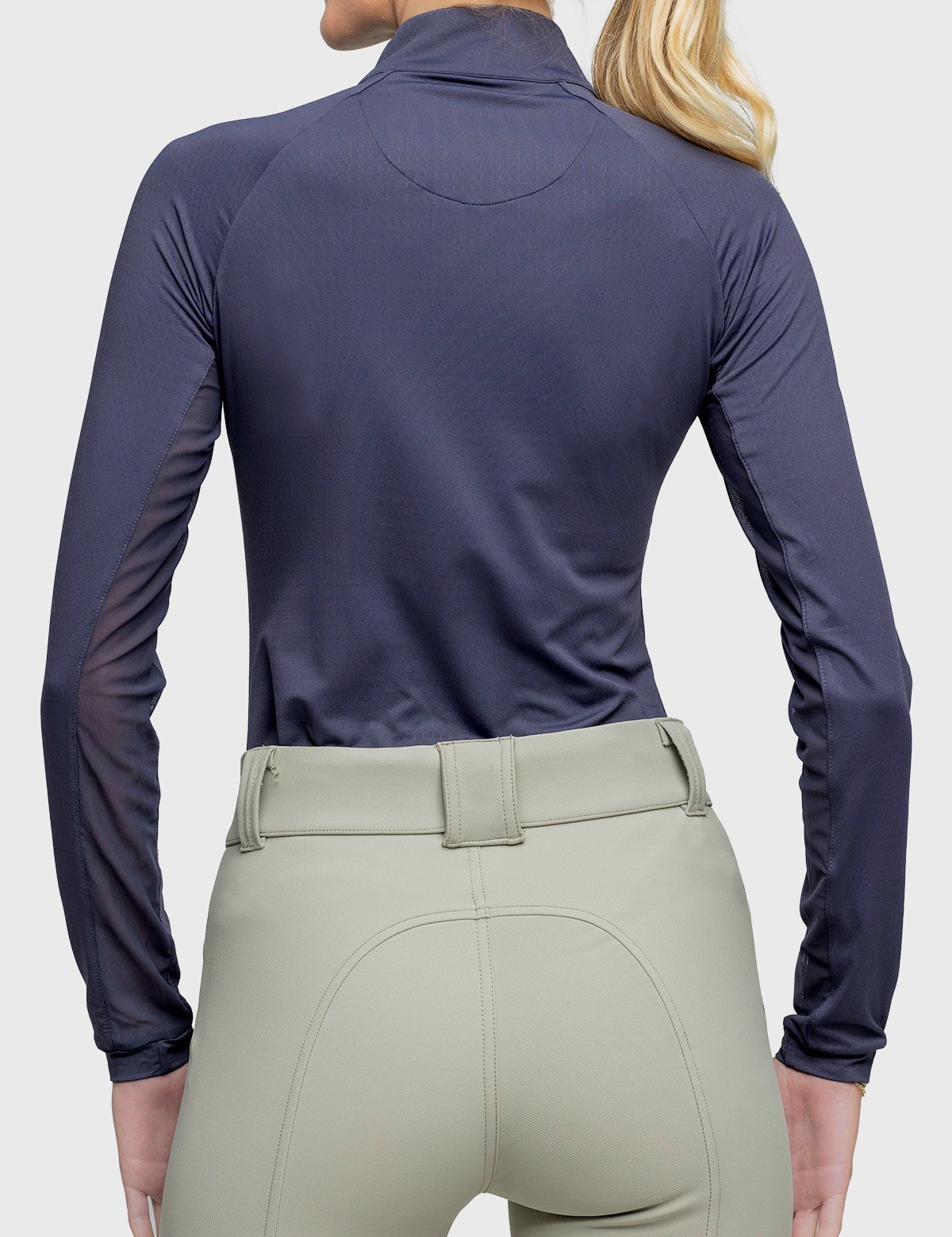 Kastel Denmark Long Sleeve Navy Solid W/Rose Gold 1/4 Zip Shirt - Kastel Denmark - Equiluxe Tack