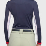 Kastel Denmark Long Sleeve Olympic Navy, Red and White with Gold 1/4 Zip - Kastel Denmark - Equiluxe Tack