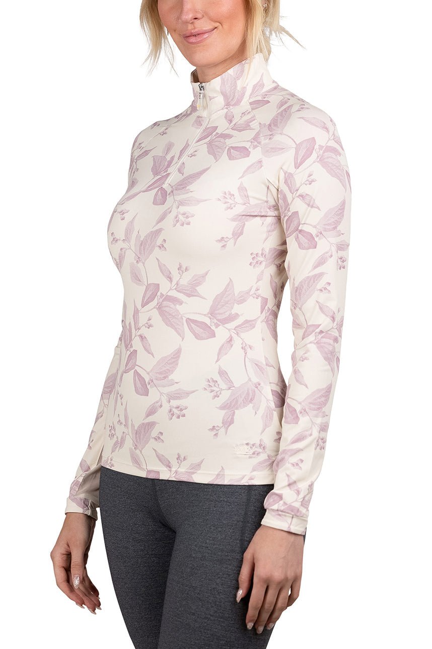 Kastel Denmark Long Sleeve Orchid Haze Leaf 1/4 Zip - Kastel Denmark - Equiluxe Tack