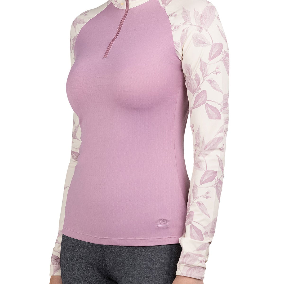 Kastel Denmark Long Sleeve Orchid Haze Leaf Raglan 1/4 Zip - Kastel Denmark - Equiluxe Tack