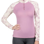 Kastel Denmark Long Sleeve Orchid Haze Leaf Raglan 1/4 Zip - Kastel Denmark - Equiluxe Tack