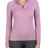 Kastel Denmark Long Sleeve Orchid Haze Paneled Solid 1/4 Zip - Kastel Denmark - Equiluxe Tack