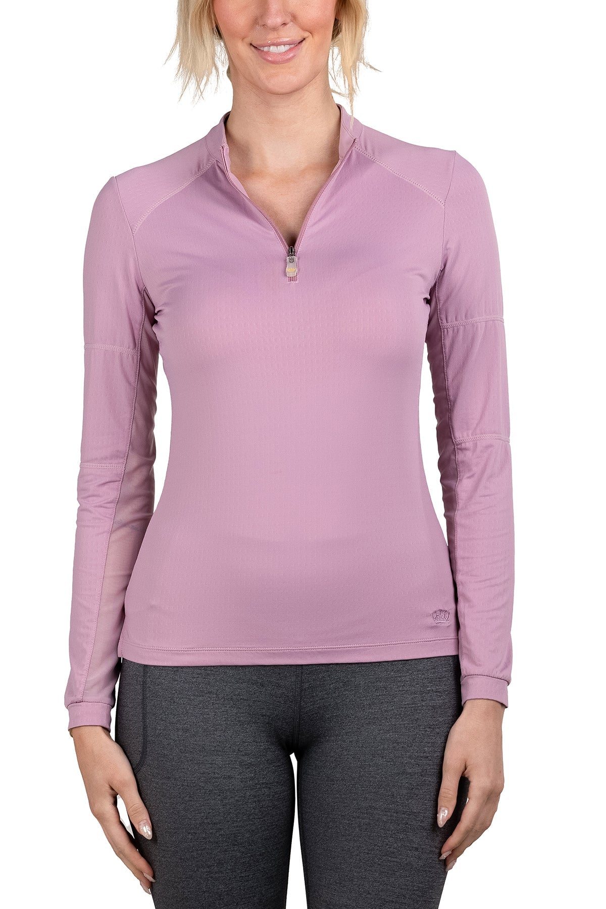 Kastel Denmark Long Sleeve Orchid Haze Paneled Solid 1/4 Zip - Kastel Denmark - Equiluxe Tack