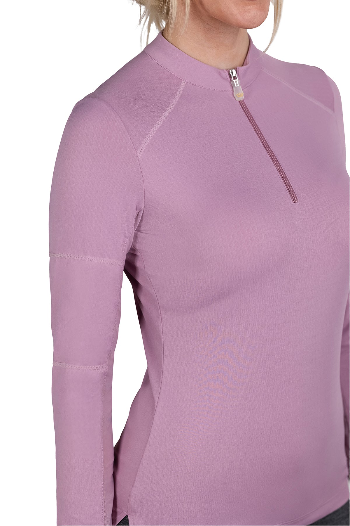 Kastel Denmark Long Sleeve Orchid Haze Paneled Solid 1/4 Zip - Kastel Denmark - Equiluxe Tack