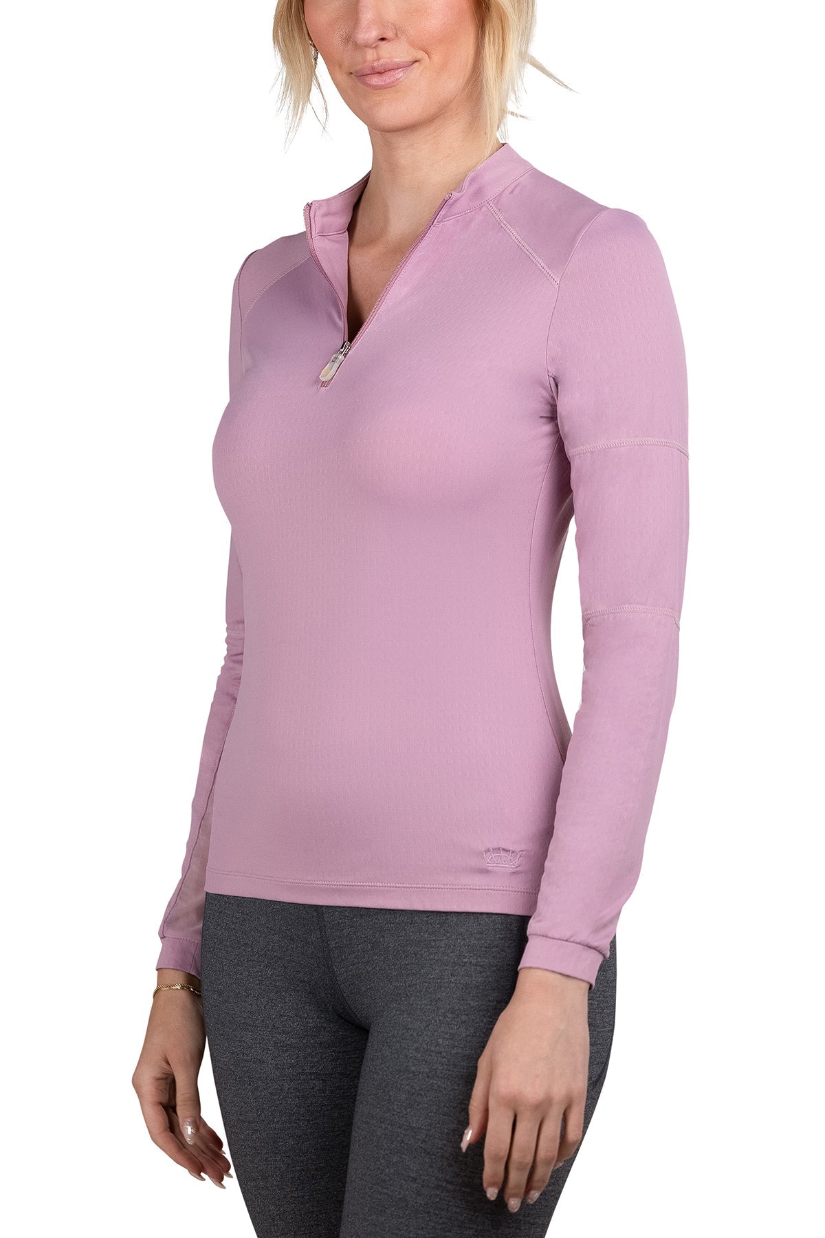 Kastel Denmark Long Sleeve Orchid Haze Paneled Solid 1/4 Zip - Kastel Denmark - Equiluxe Tack