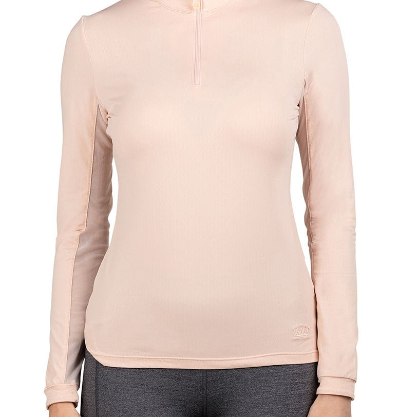 Kastel Denmark Long Sleeve Pearl Blush Solid 1/4 Zip - Kastel Denmark - Equiluxe Tack