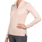 Kastel Denmark Long Sleeve Pearl Blush Solid 1/4 Zip - Kastel Denmark - Equiluxe Tack