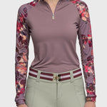 Kastel Denmark Long Sleeve Raglan Dusty Mauve Watercolor 1/4 Zip - Kastel Denmark - Equiluxe Tack