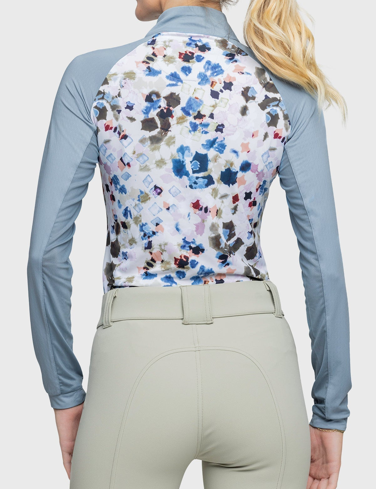 Kastel Denmark Long Sleeve Raglan Seaside Abstract 1/4 Zip Shirt - Kastel Denmark - Equiluxe Tack