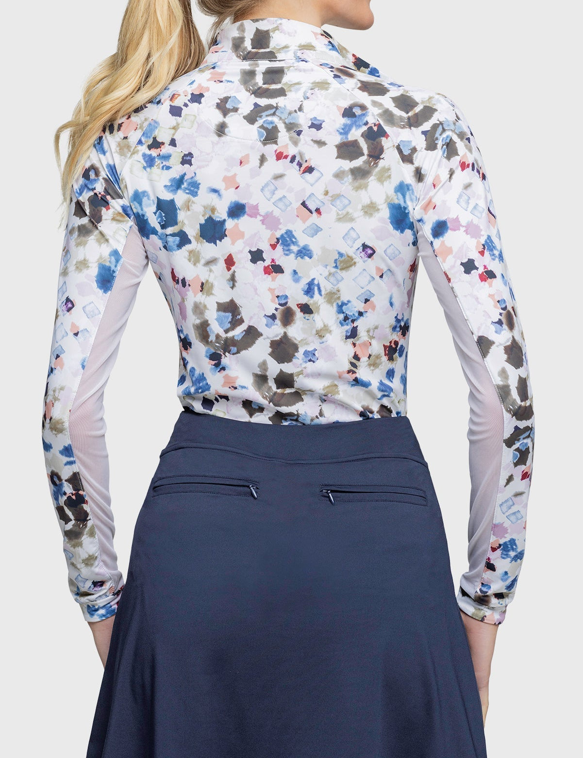 Kastel Denmark Long Sleeve Seaside Abstract 1/4 Zip Shirt - Kastel Denmark - Equiluxe Tack