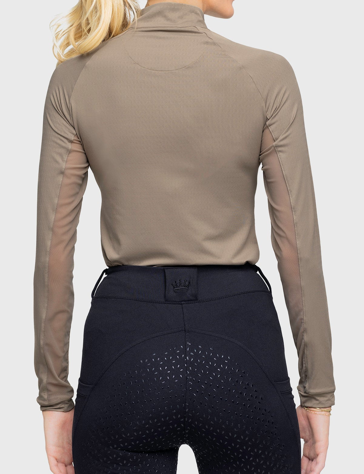 Kastel Denmark Long Sleeve Taupe Solid 1/4 Zip - Kastel Denmark - Equiluxe Tack