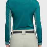 Kastel Denmark Long Sleeve Teal Solid 1/4 Zip With Contrast Collar and Cuffs - Kastel Denmark - Equiluxe Tack