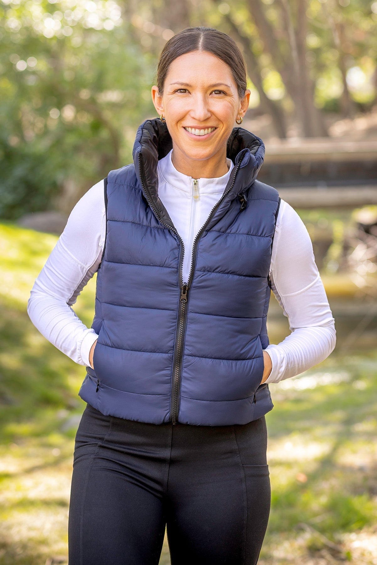 Kastel Denmark Navy and Black Solid Reversible Puffer Vest - Kastel Denmark - Equiluxe Tack