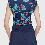 Kastel Denmark Navy Cherries Ruffle Sleeveless 1/4 Zip Sun Top - Kastel Denmark - Equiluxe Tack