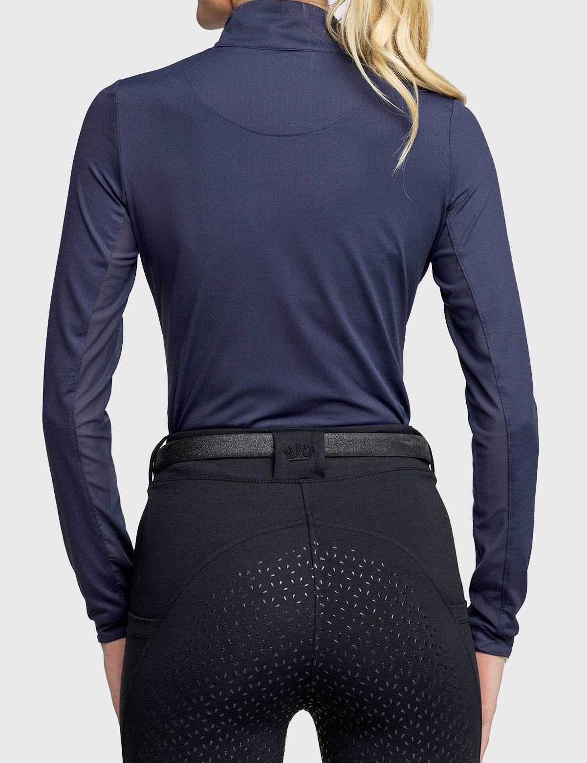 Kastel Denmark Navy Floral Print Collar and Cuffs Long Sleeve - Kastel Denmark - Equiluxe Tack