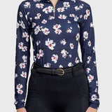 Kastel Denmark Navy Floral Print Long Sleeve Navy Floral - Kastel Denmark - Equiluxe Tack