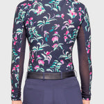 Kastel Denmark Navy Garden Blooms Long Sleeve 1/4 Zip Sun Shirt - Kastel Denmark - Equiluxe Tack