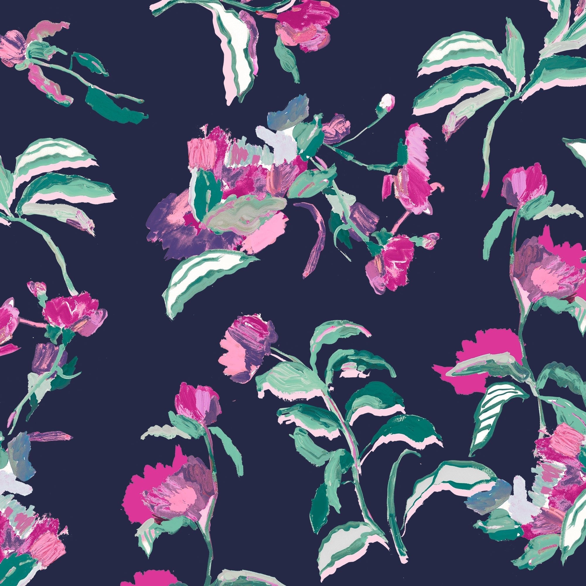 Kastel Denmark Navy Garden Blooms Raglan Long Sleeve 1/4 Zip Sun Shirt - Kastel Denmark - Equiluxe Tack