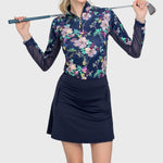 Kastel Denmark Navy Lush Garden 1/4 Zip Long Sleeve Shirt - Kastel Denmark - Equiluxe Tack