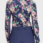 Kastel Denmark Navy Lush Garden 1/4 Zip Long Sleeve Shirt - Kastel Denmark - Equiluxe Tack