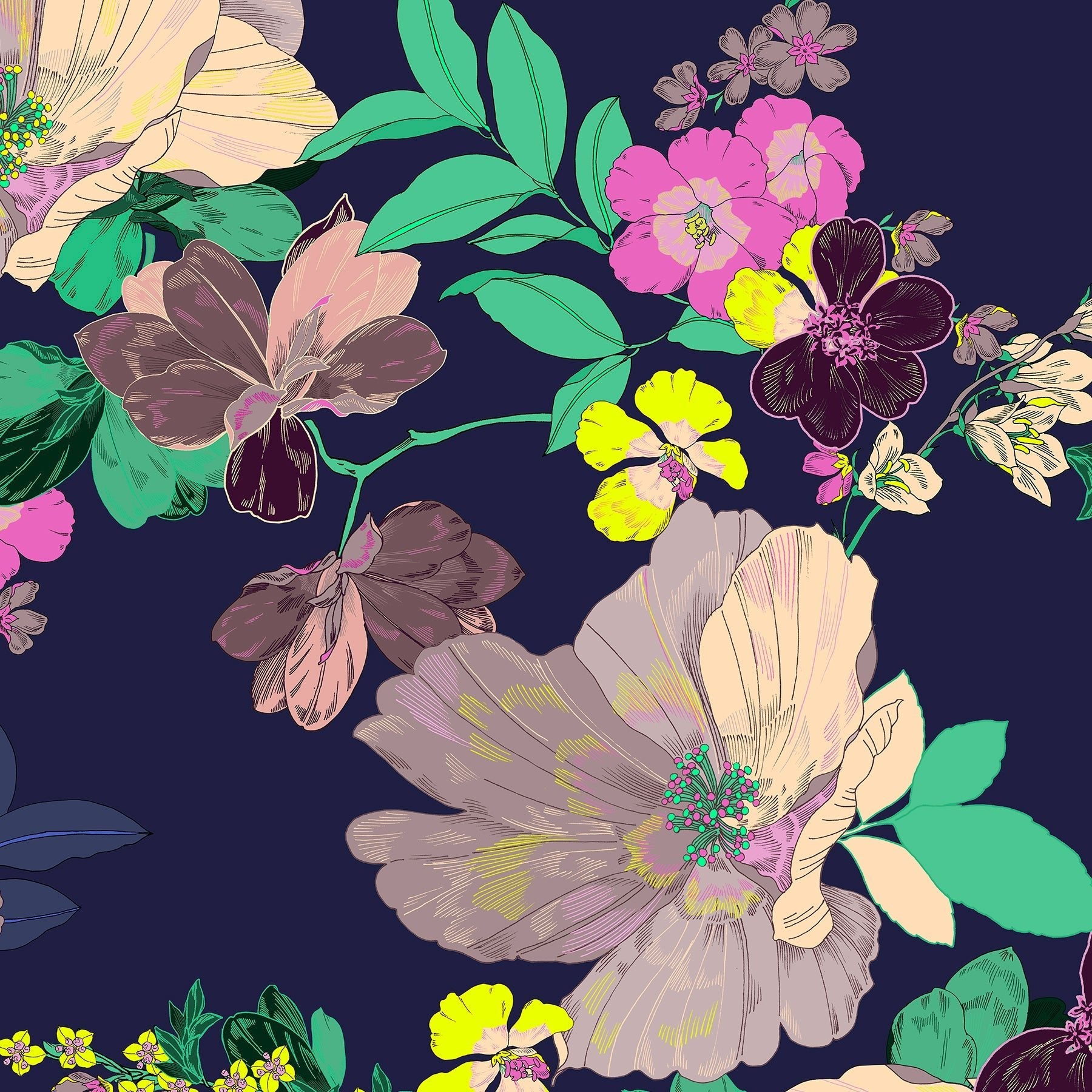 Kastel Denmark Navy Lush Garden Long Sleeve 1/4 Zip Raglan Shirt - Kastel Denmark - Equiluxe Tack