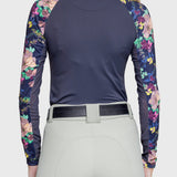 Kastel Denmark Navy Lush Garden Long Sleeve 1/4 Zip Raglan Shirt - Kastel Denmark - Equiluxe Tack