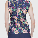 Kastel Denmark Navy Lush Garden Ruched Back Sleeveless 1/4 Zip Shirt - Kastel Denmark - Equiluxe Tack