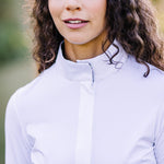 Kastel Denmark Navy Lush Garden Tailored White Long Sleeve Show Shirt - Kastel Denmark - Equiluxe Tack